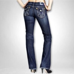 VTG MEK Denim Med Wash Stitched Sydney Bootcut Jeans Size 31/32